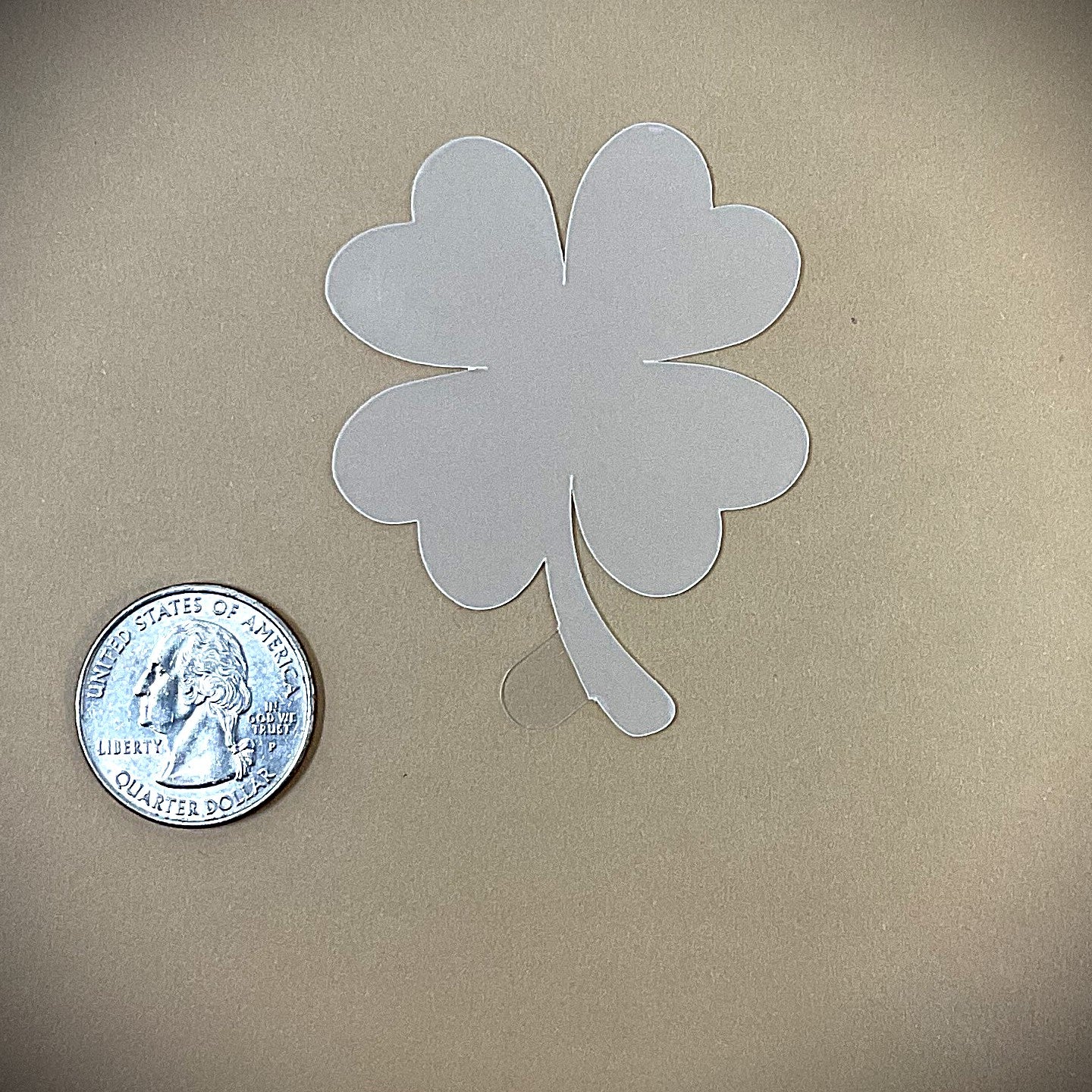 Tanning Sticker 4 Leaf Clover Cutout
