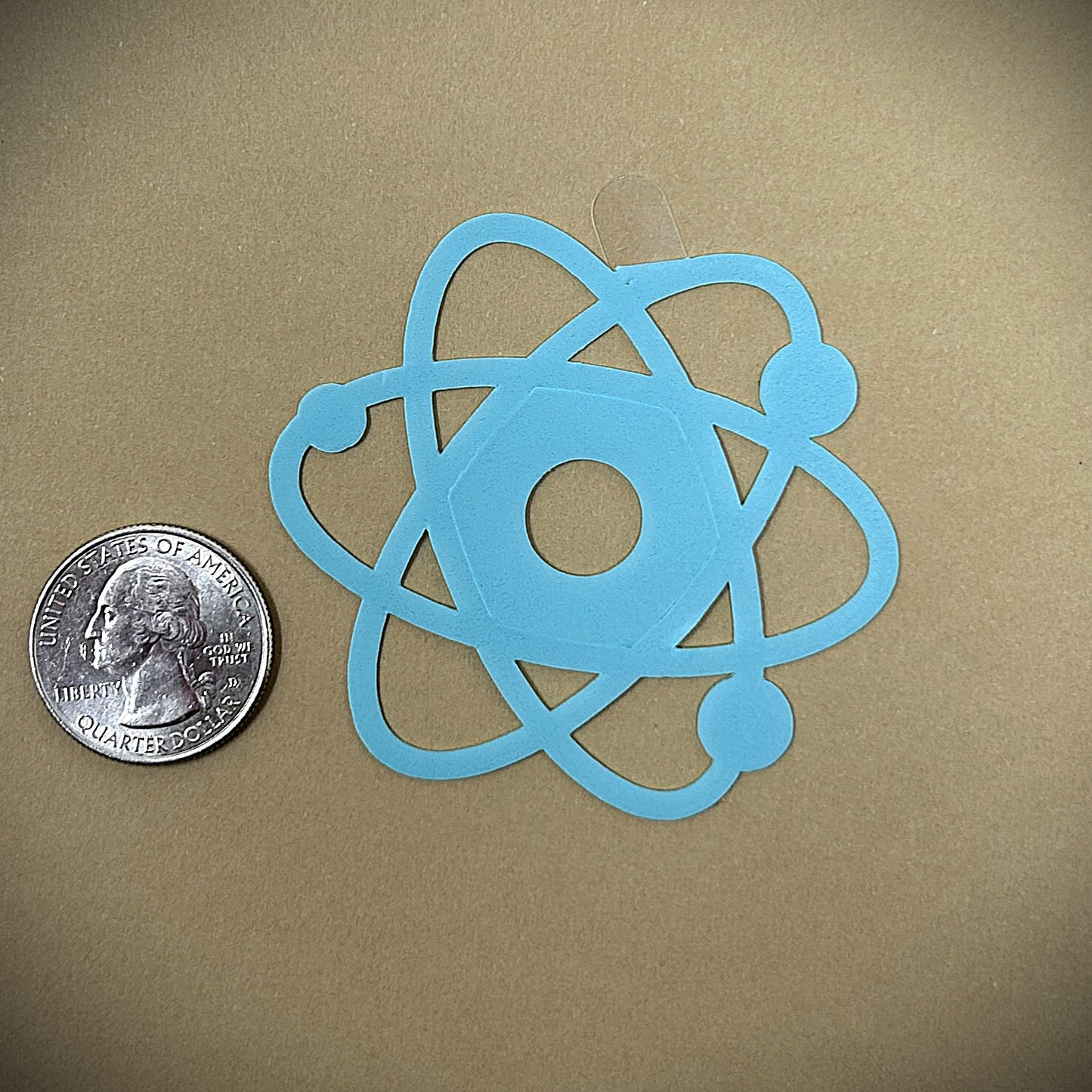 Tanning Sticker Atom Cutout