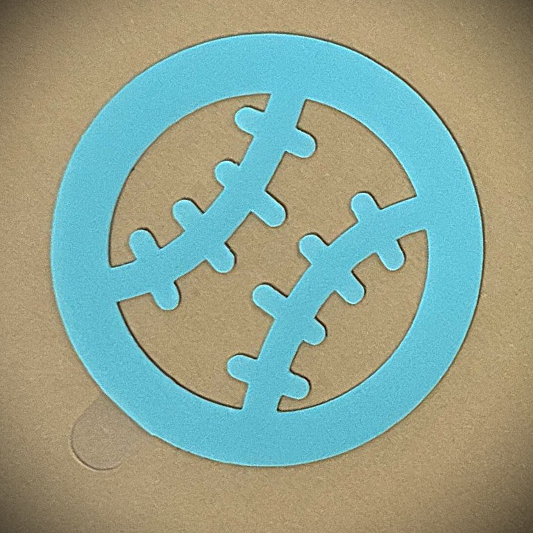 Tanning Sticker Baseball Cutout