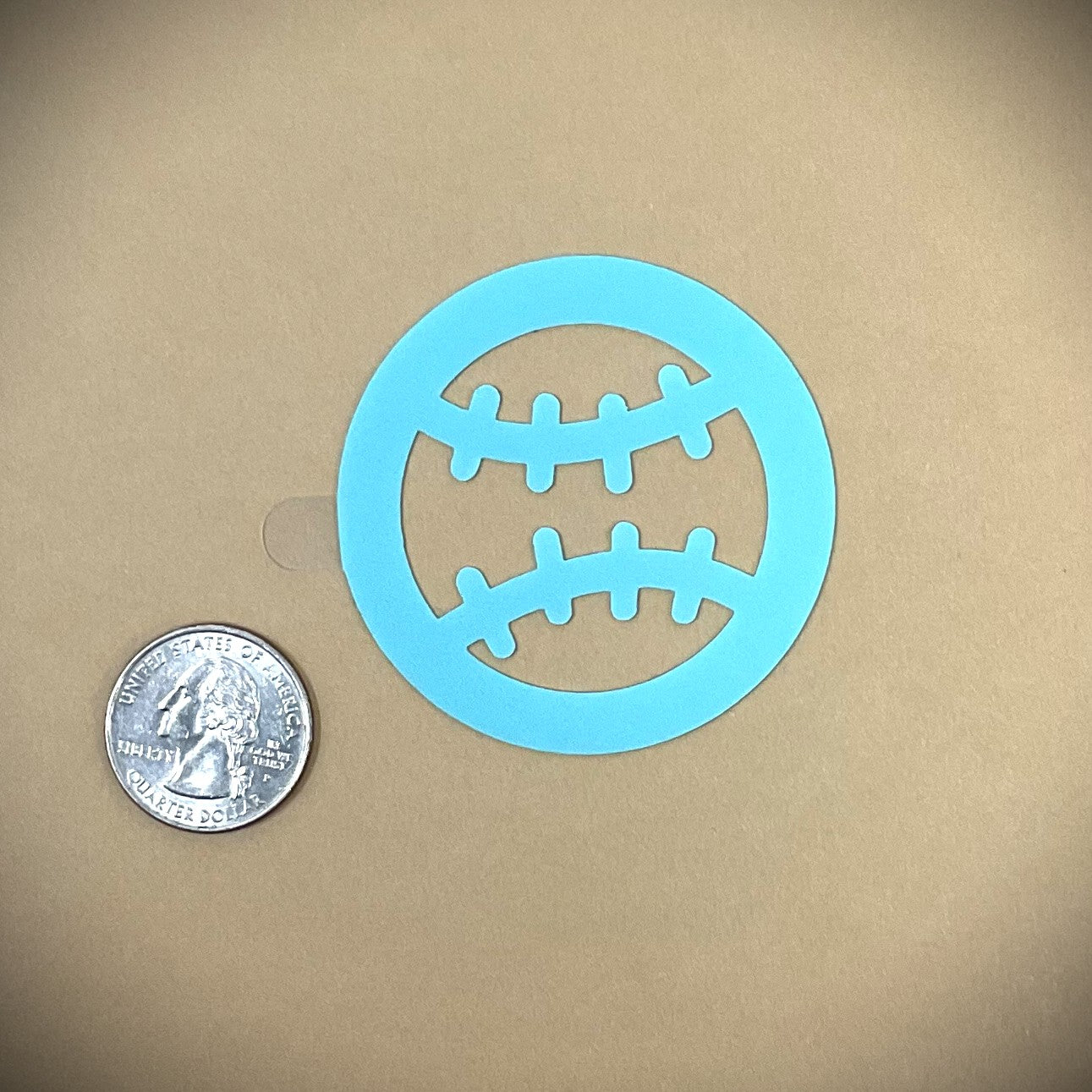 Tanning Sticker Baseball Cutout