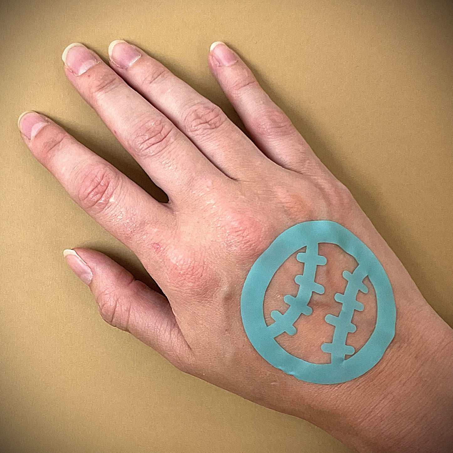Tanning Sticker Baseball Cutout