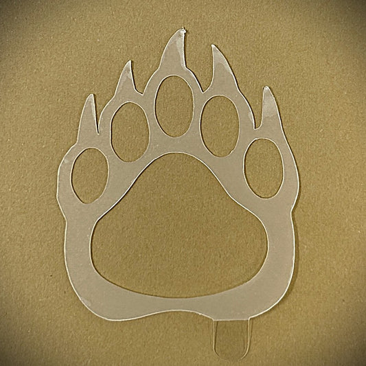 Tanning Sticker Bear Paw Cutout