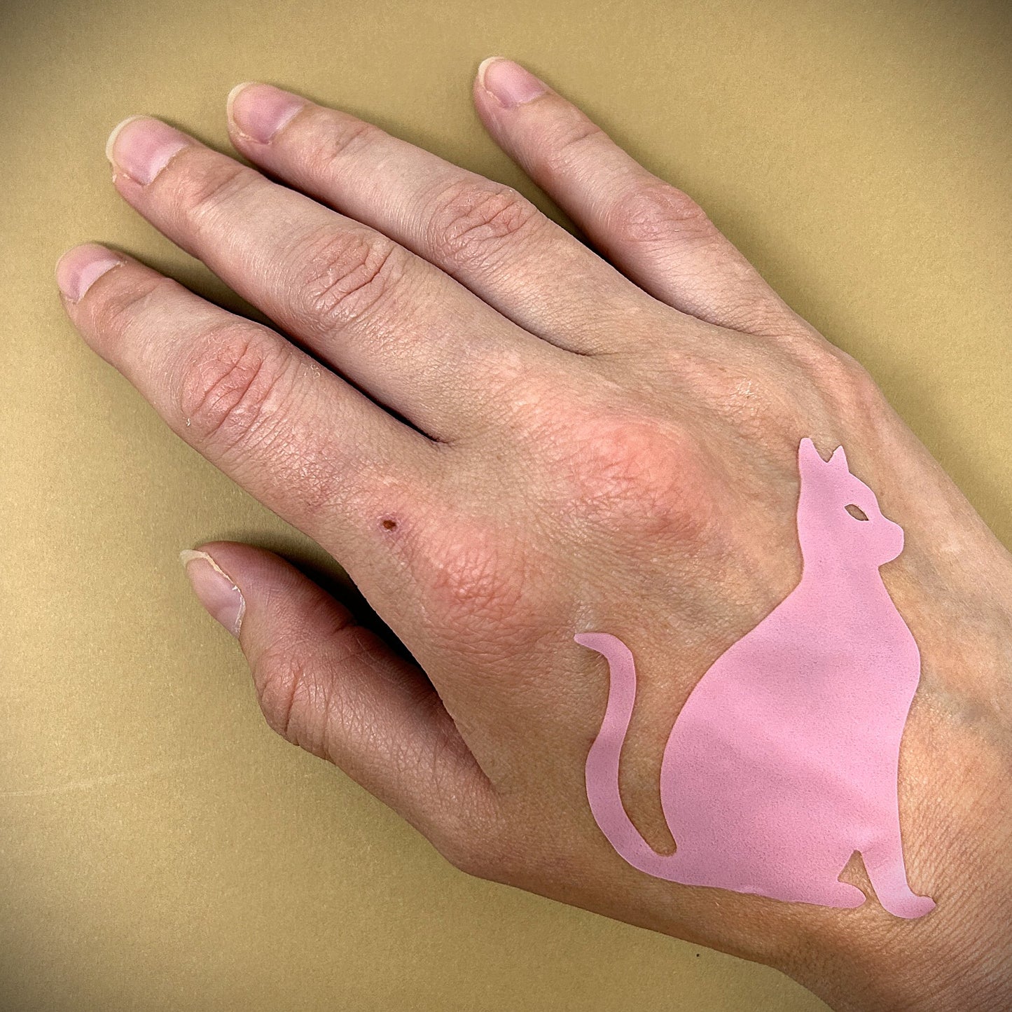 Tanning Sticker Cat Cutout