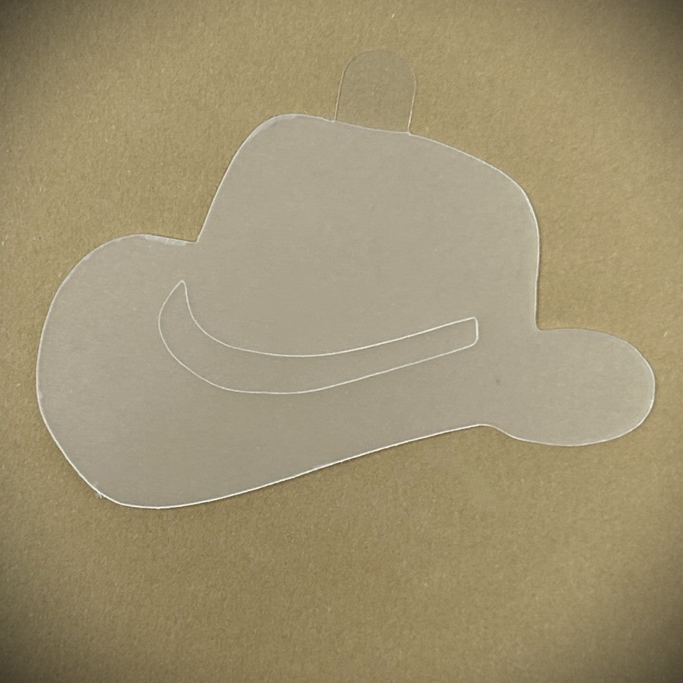 Tanning Sticker Cowboy Hat Cutout