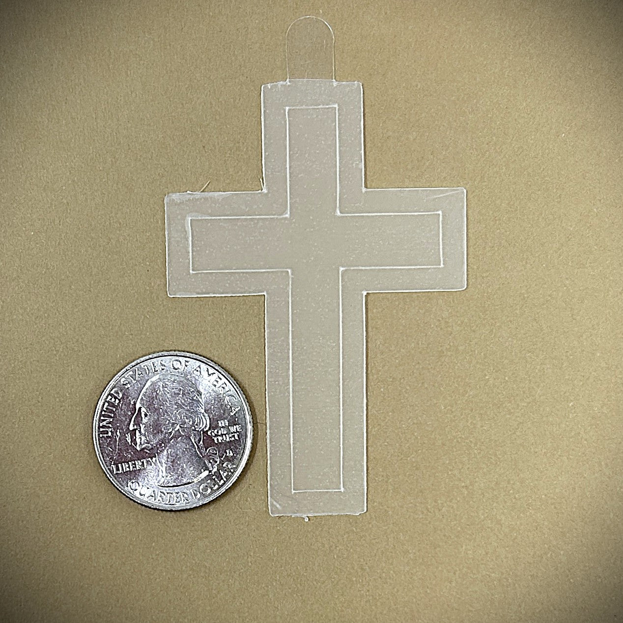 Tanning Sticker Cross Cutout