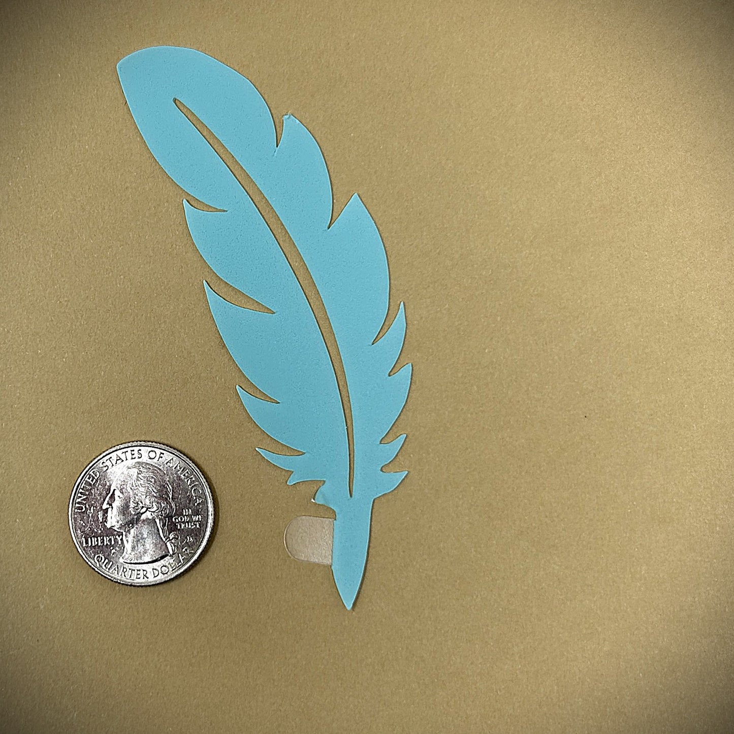 Tanning Sticker Feather Cutout