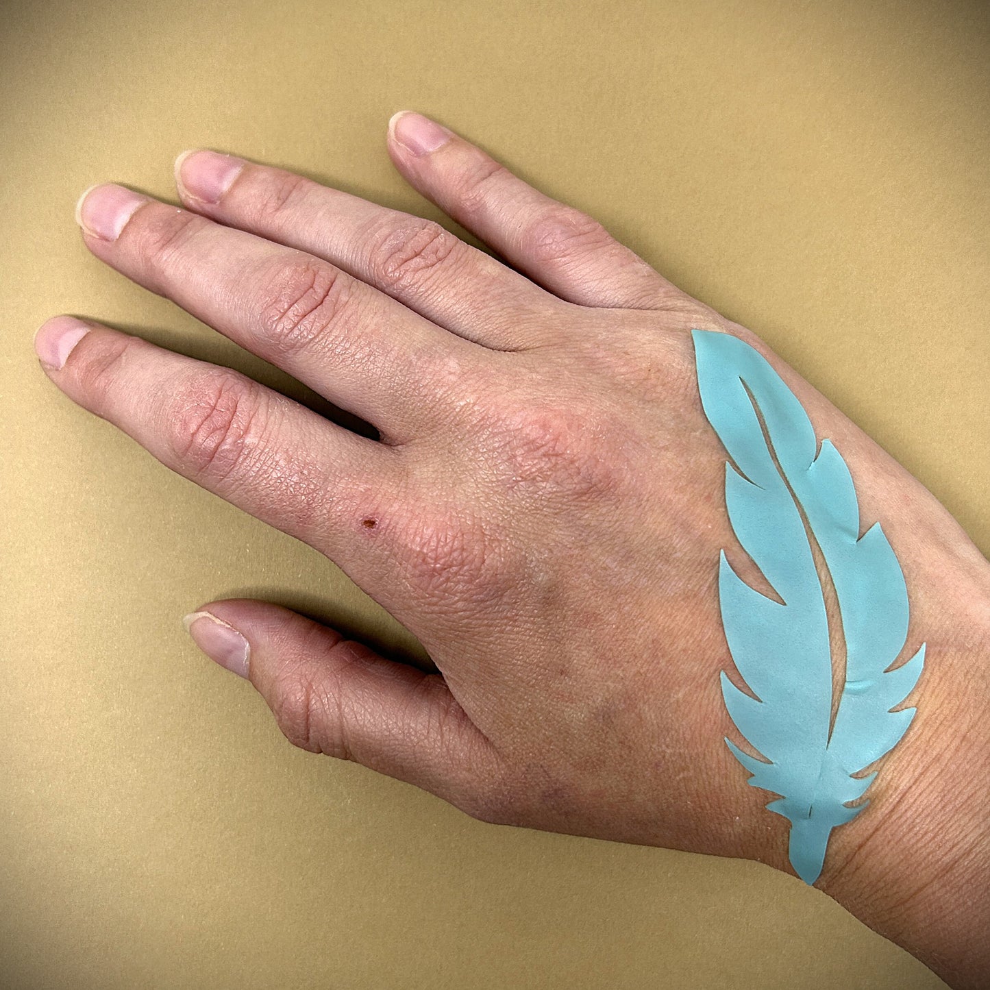 Tanning Sticker Feather Cutout
