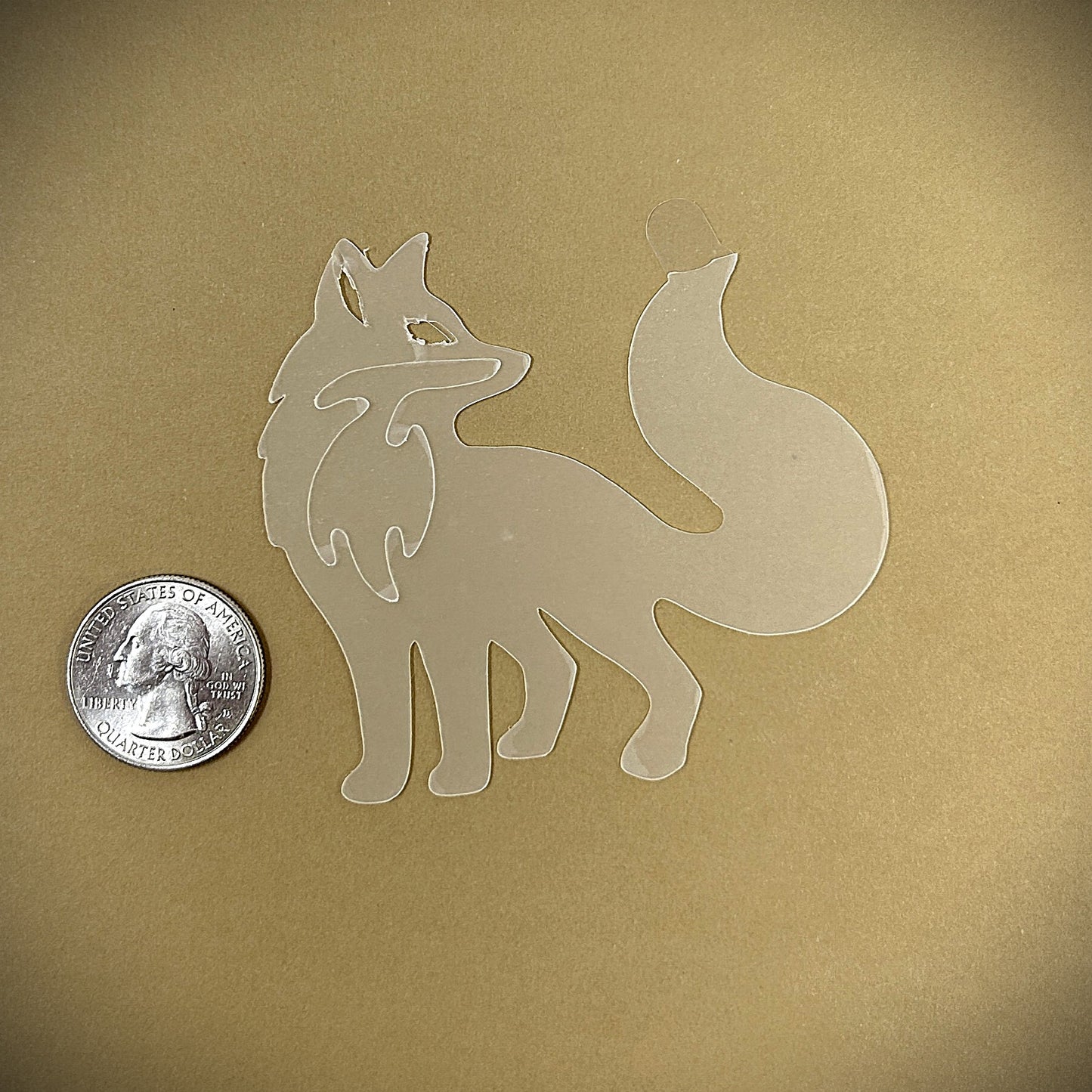 Tanning Sticker Fox Cutout
