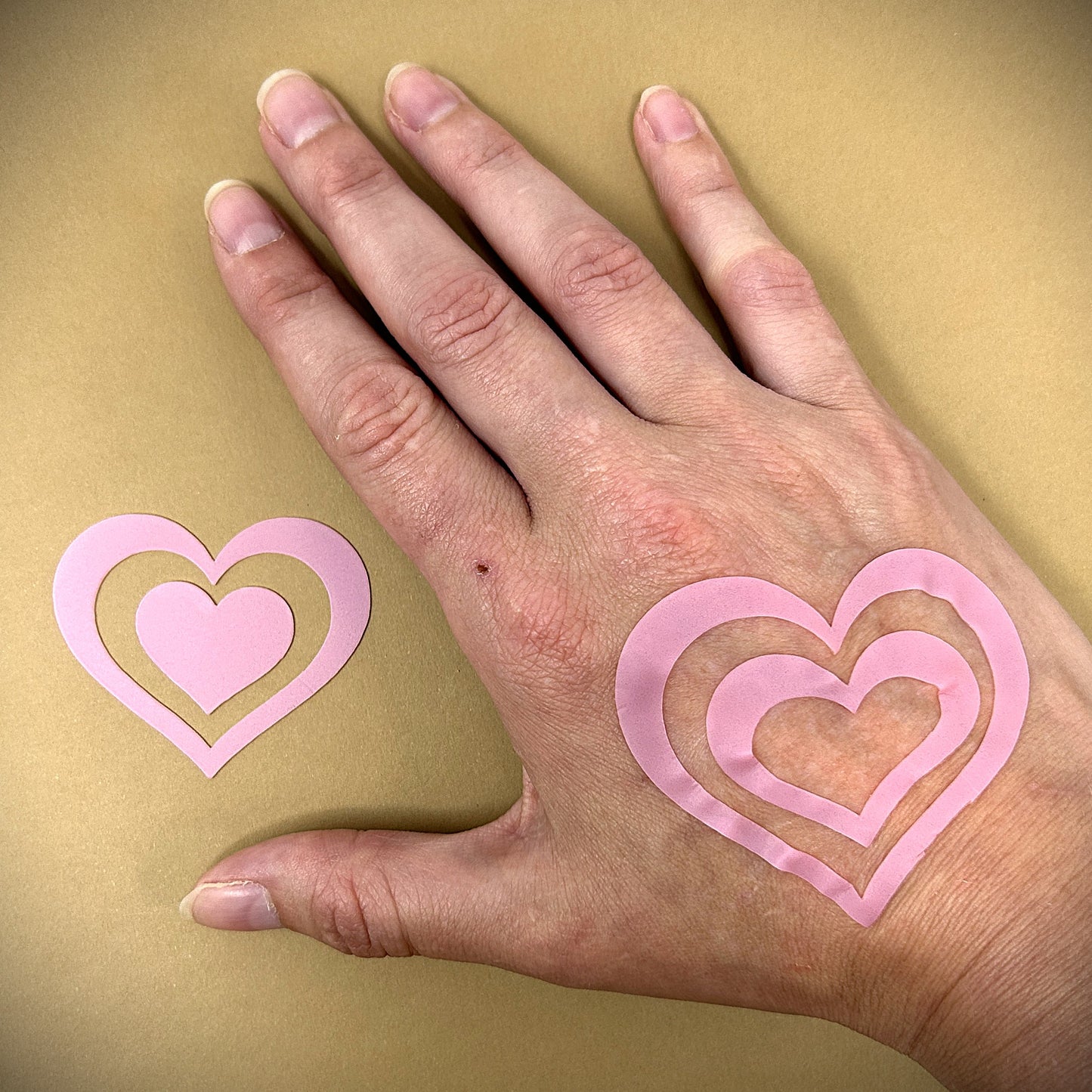 Tanning Sticker Heart Cutout