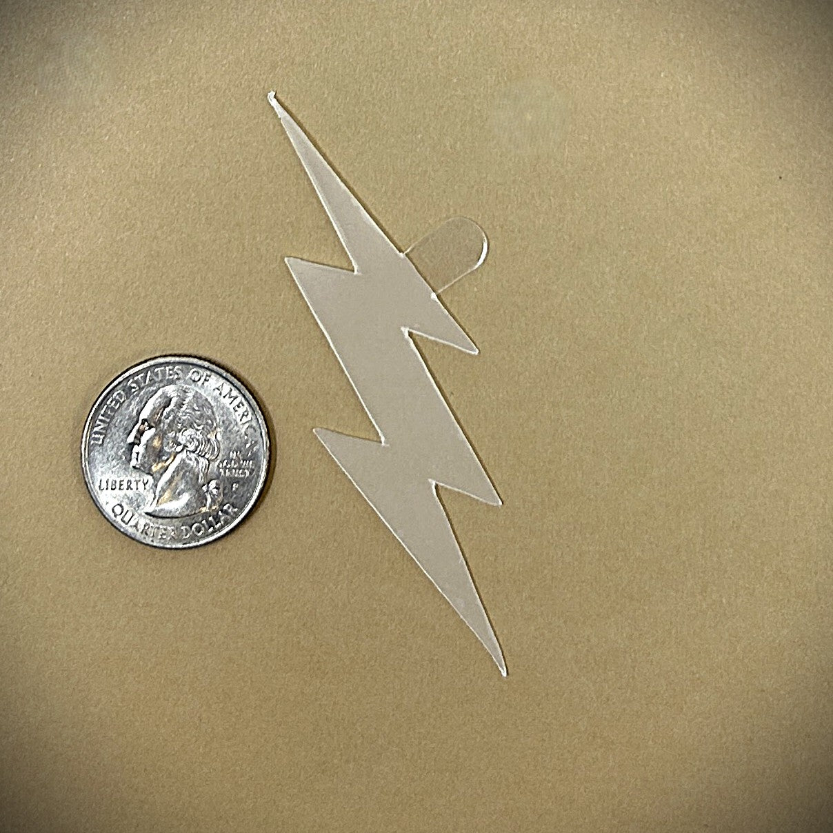 Tanning Sticker Lightning Bolt Cutout