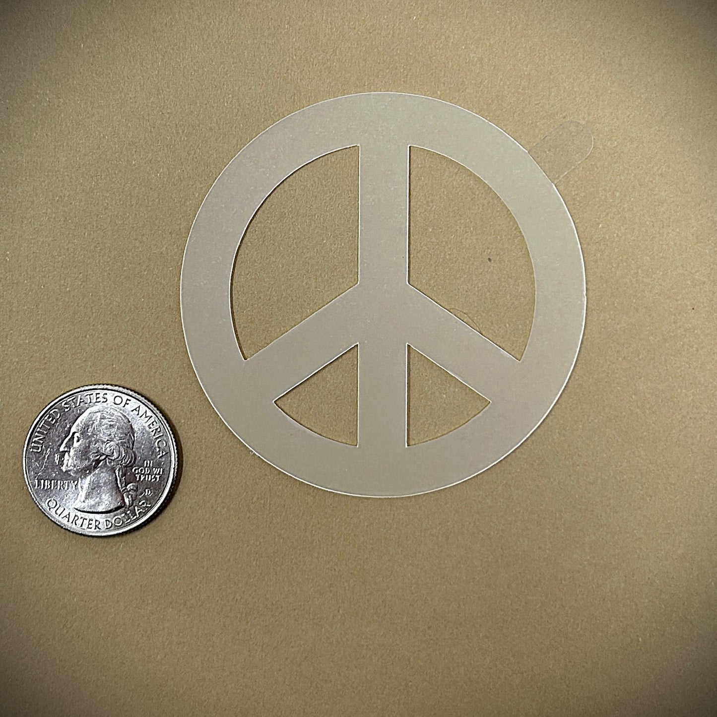 Tanning Sticker Peace Sign Cutout