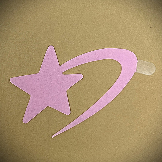 Tanning Sticker Shooting Star With Tail Cutout