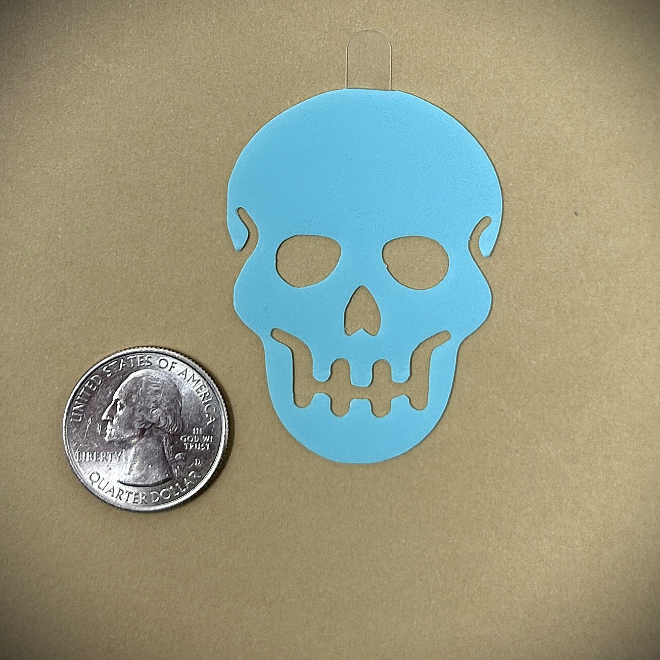 Tanning Sticker Skull Cutout