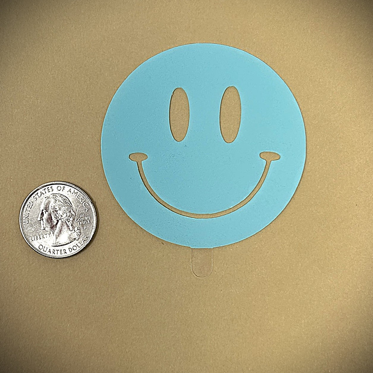 Tanning Sticker Smiley Face Cutout