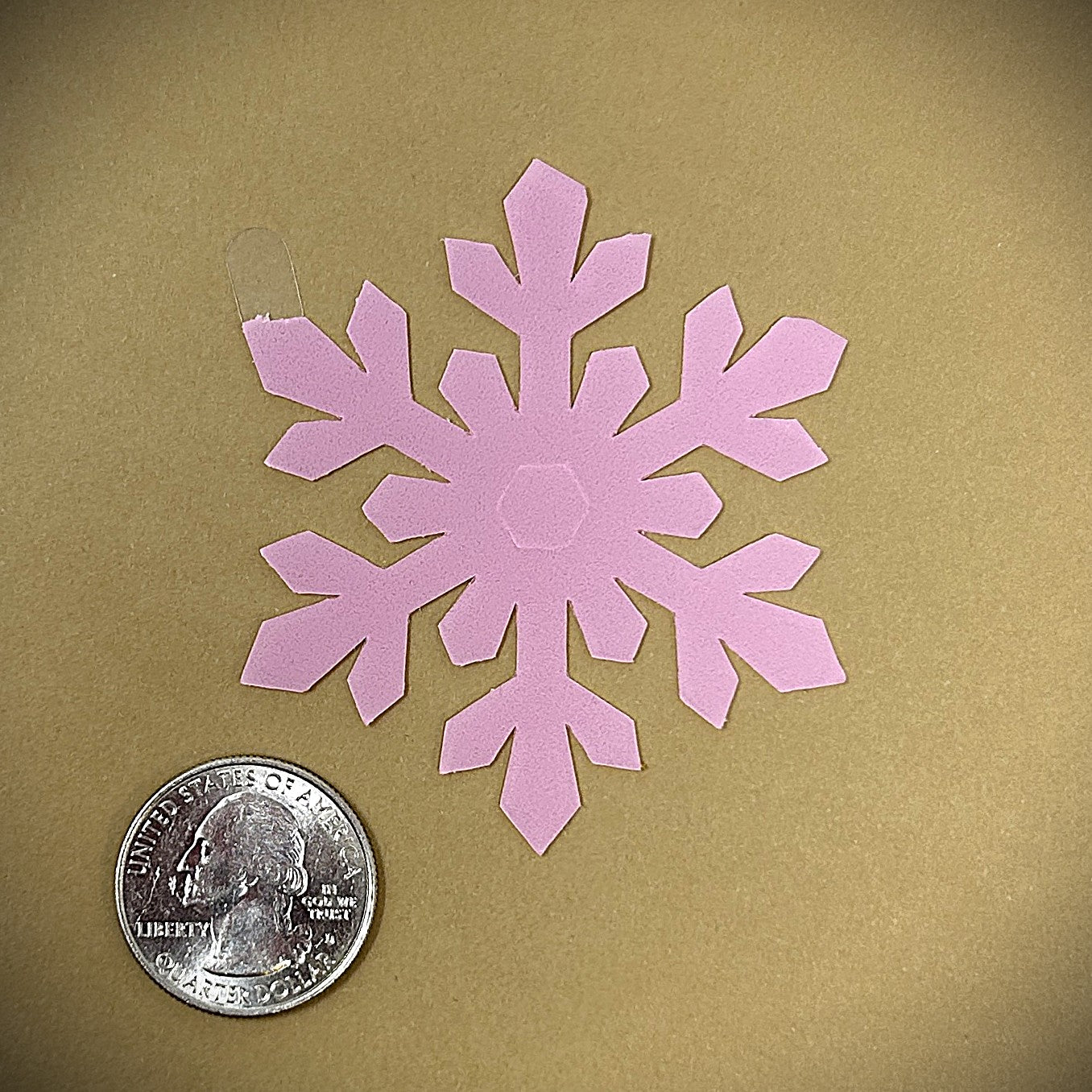 Tanning Sticker Snowflake Cutout