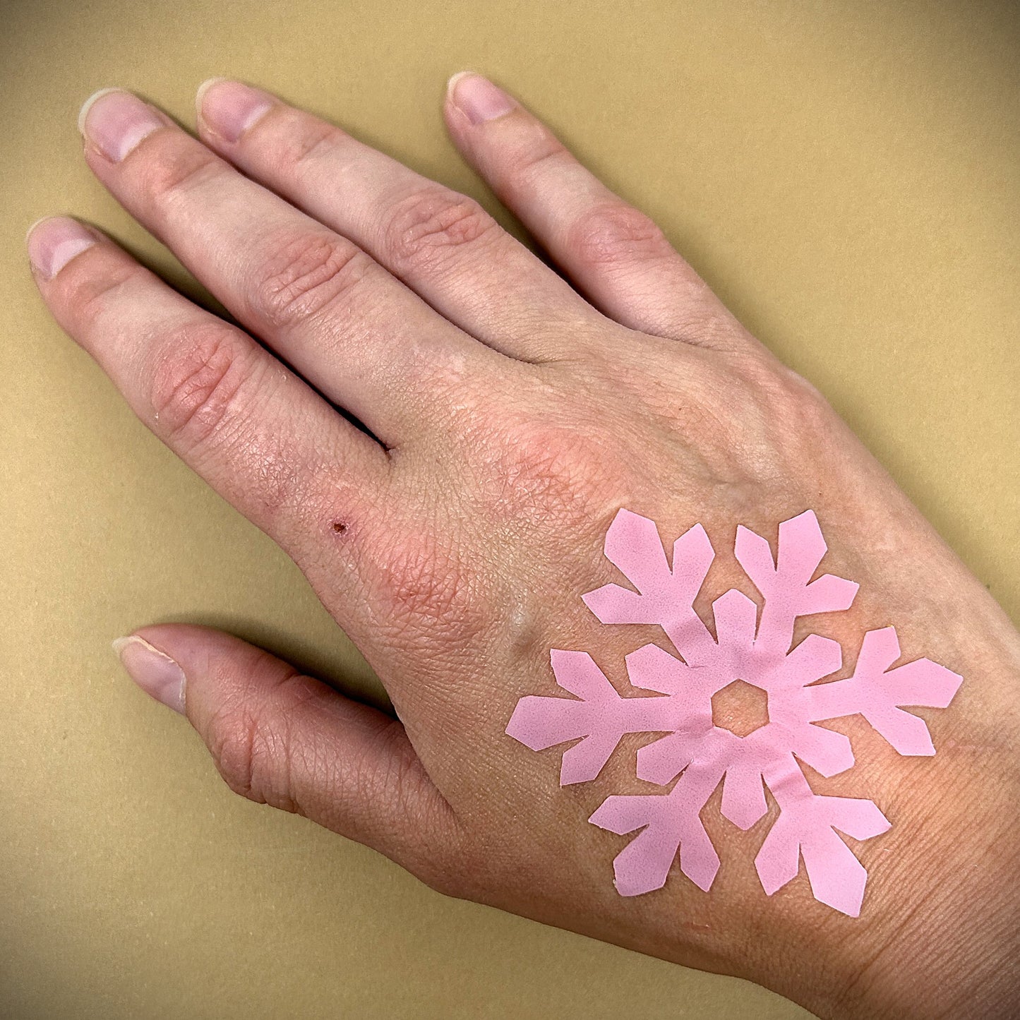 Tanning Sticker Snowflake Cutout