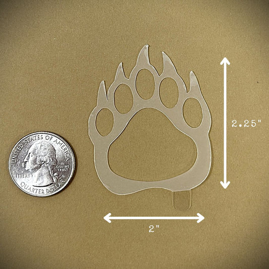 Tanning Sticker Bear Paw Cutout