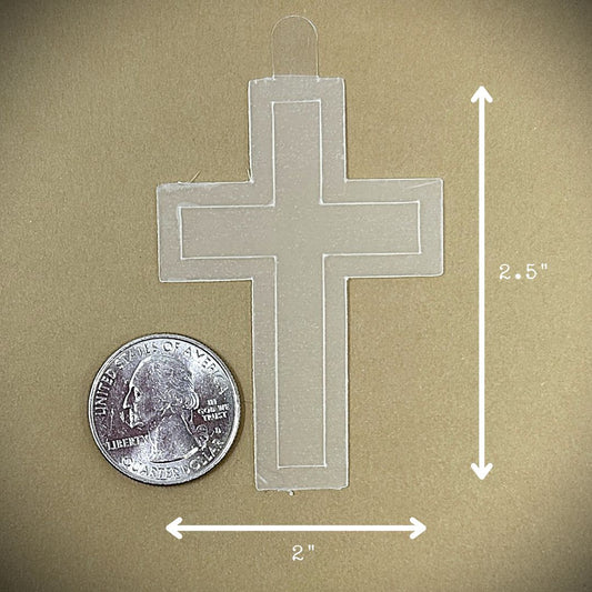 Tanning Sticker Cross Cutout