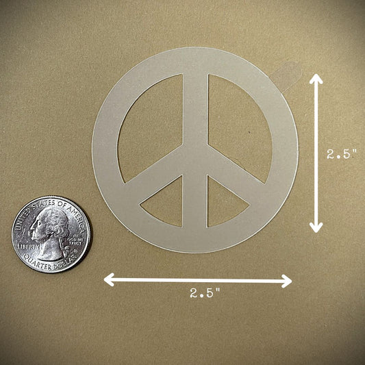 Tanning Sticker Peace Sign Cutout