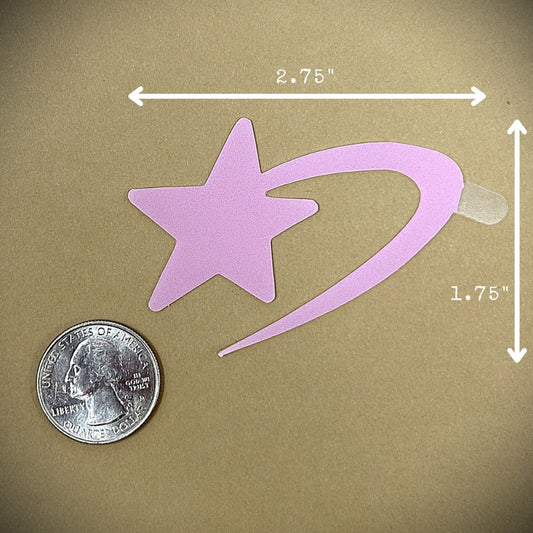 Tanning Sticker Shooting Star With Tail Cutout