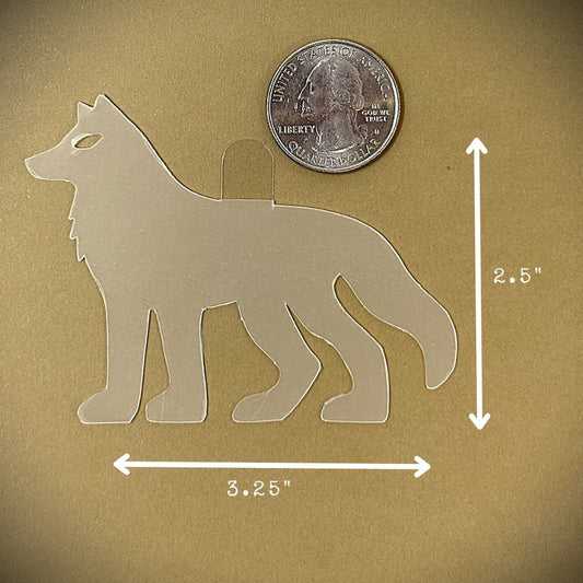 Tanning Sticker Wolf Cutout