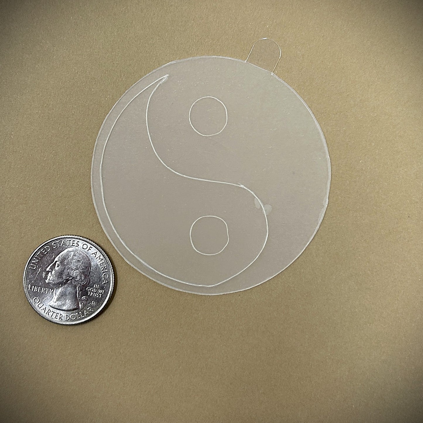 Tanning Sticker Yin Yang Cutout