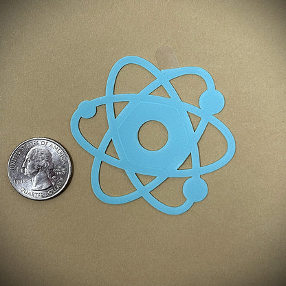 Tanning Sticker Atom Cutout
