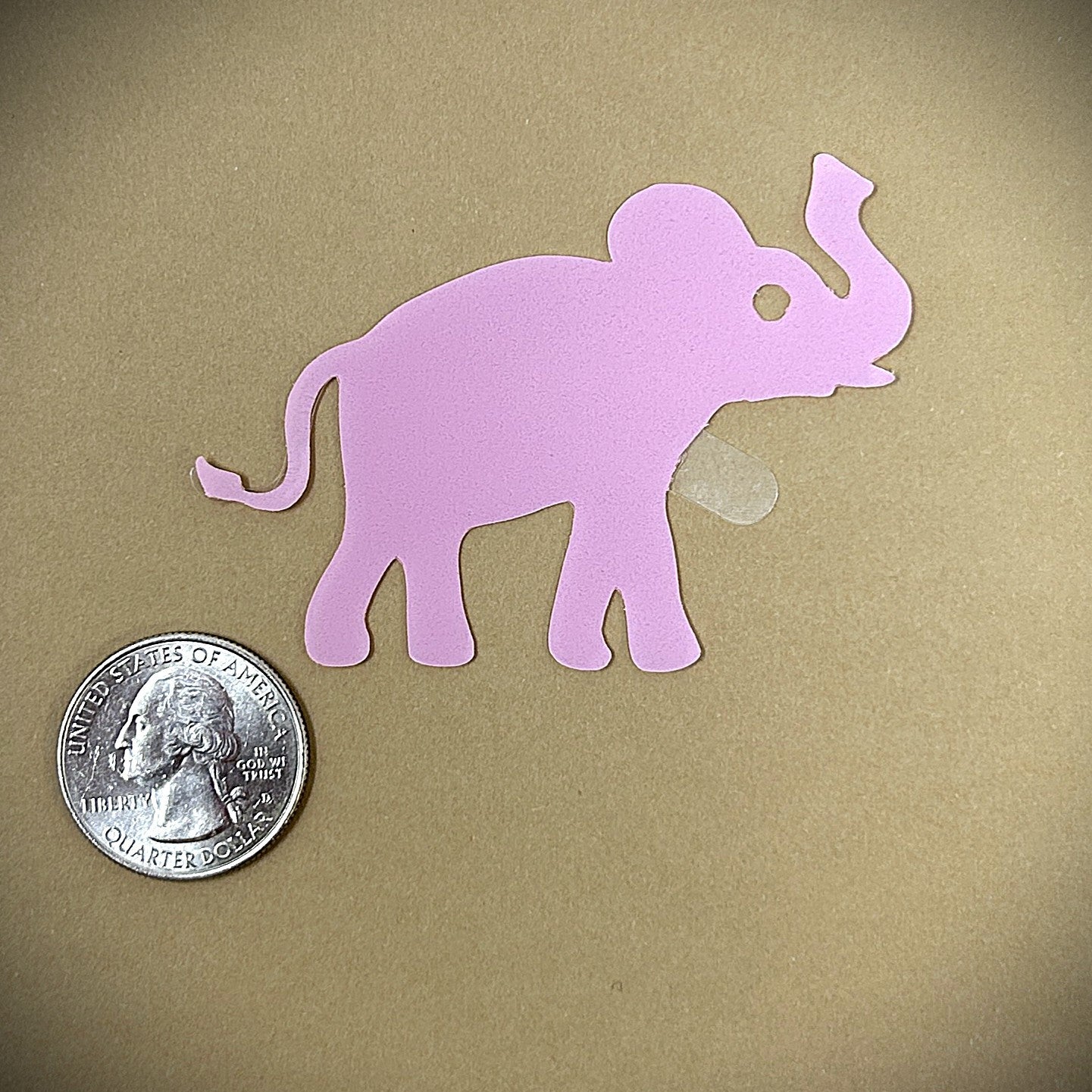 Tanning Sticker Baby Elephant Cutout