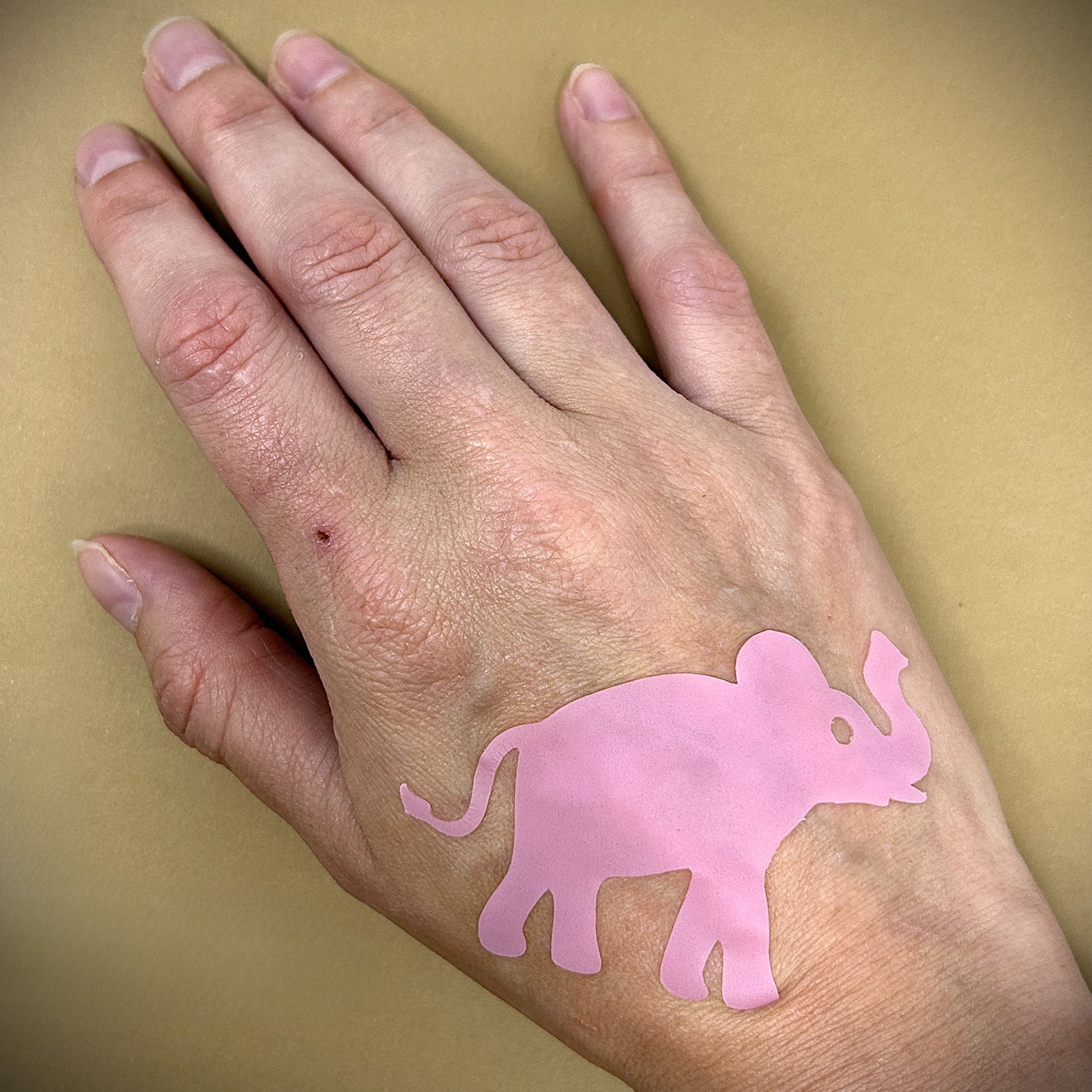 Tanning Sticker Baby Elephant Cutout