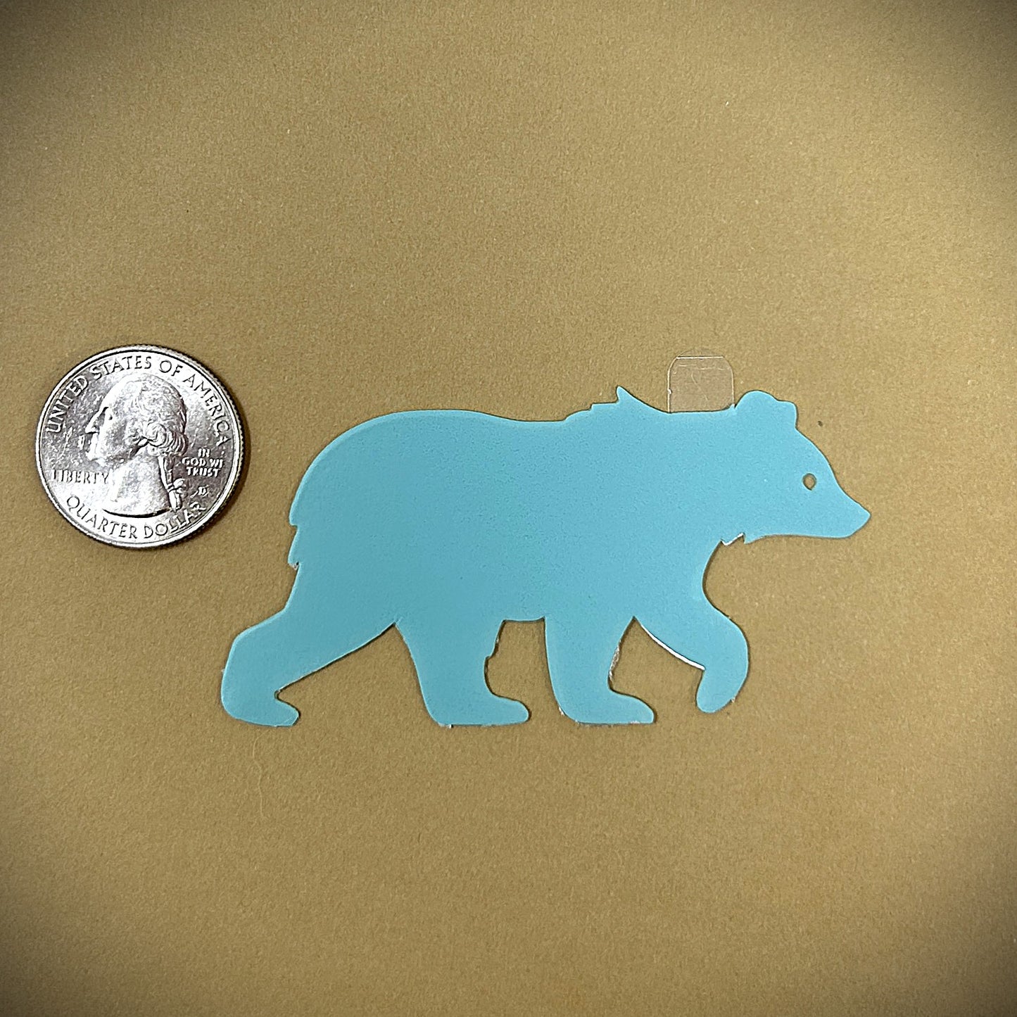 Tanning Sticker Bear Cutout