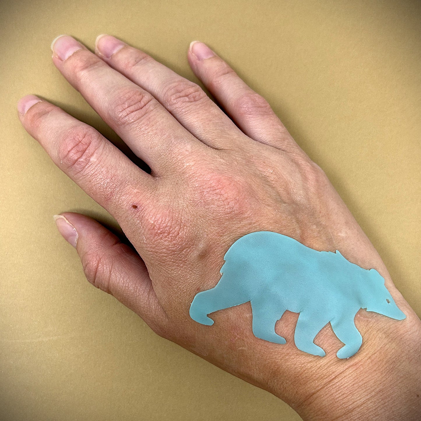 Tanning Sticker Bear Cutout