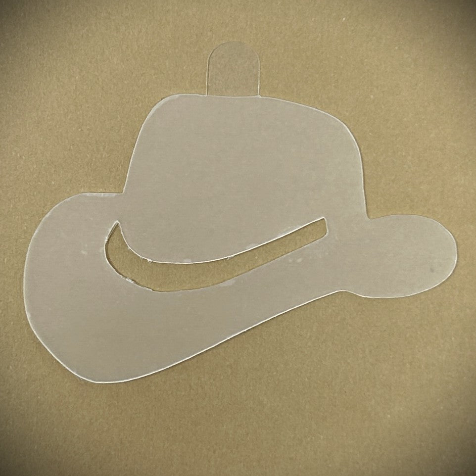 Tanning Sticker Cowboy Hat Cutout