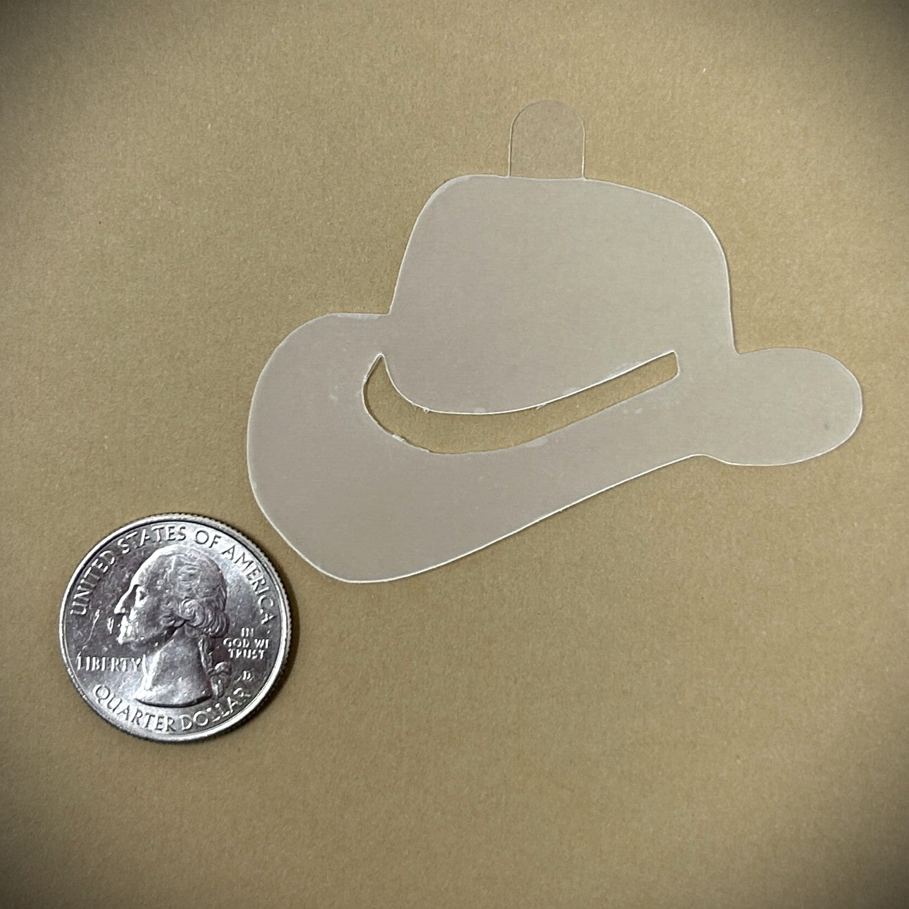 Tanning Sticker Cowboy Hat Cutout