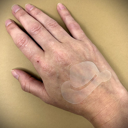 Tanning Sticker Cowboy Hat Cutout