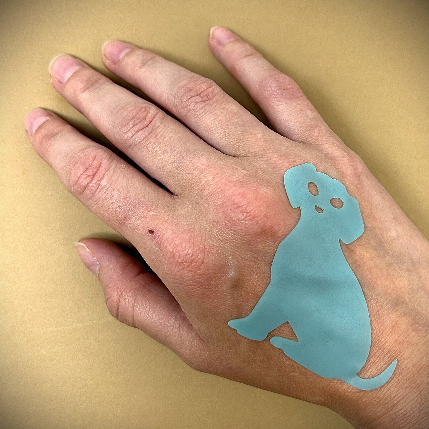 Tanning Sticker Dog Cutout