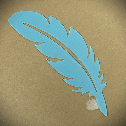 Tanning Sticker Feather Cutout