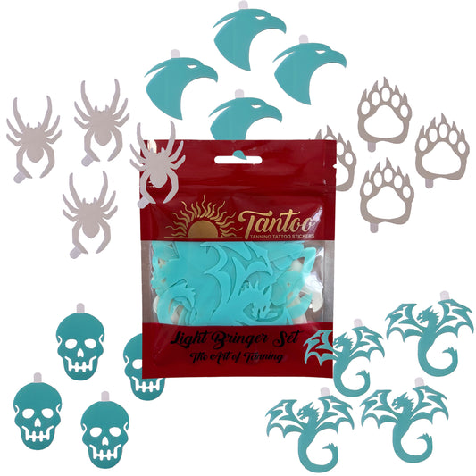 Tanning Sticker Light Bringer Set | Version Two 5 Unique Pieces