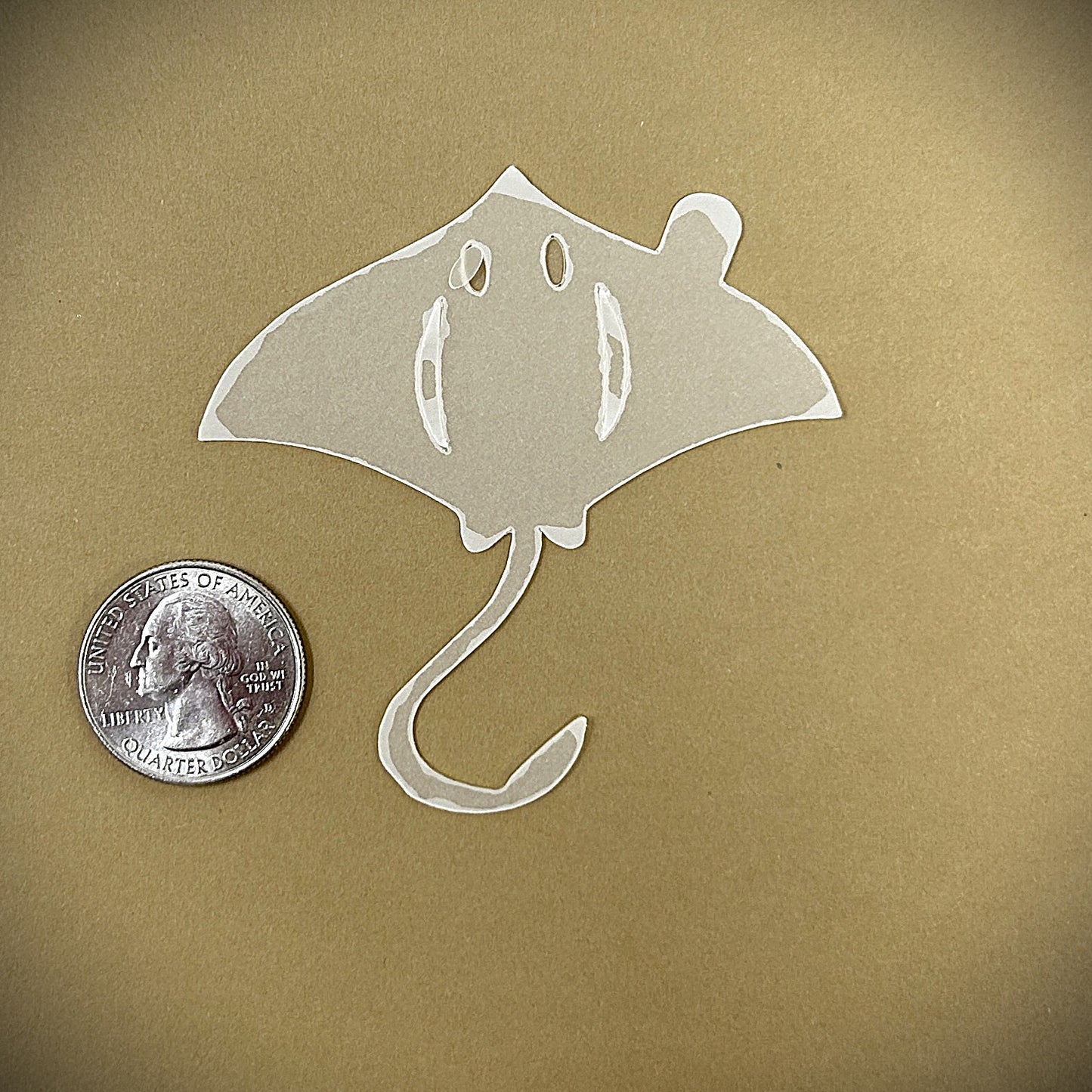Tanning Sticker Manta Ray Cutout