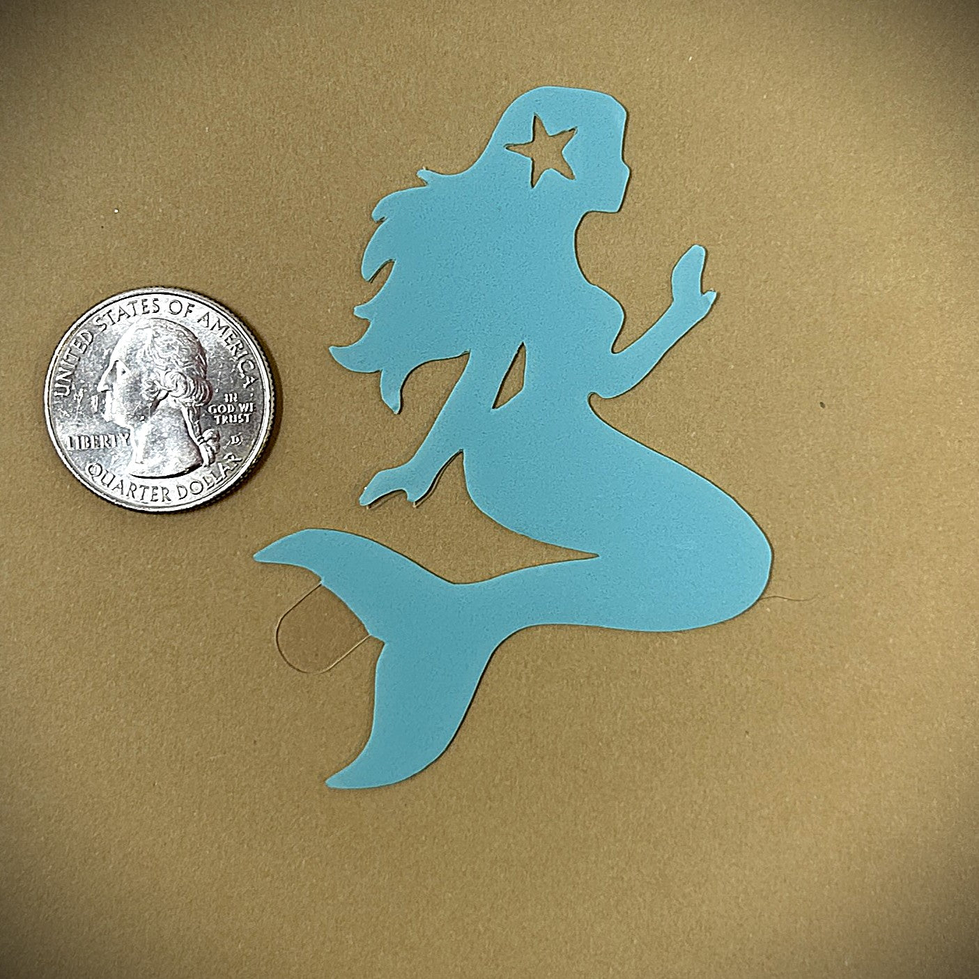 Tanning Sticker Mermaid Cutout