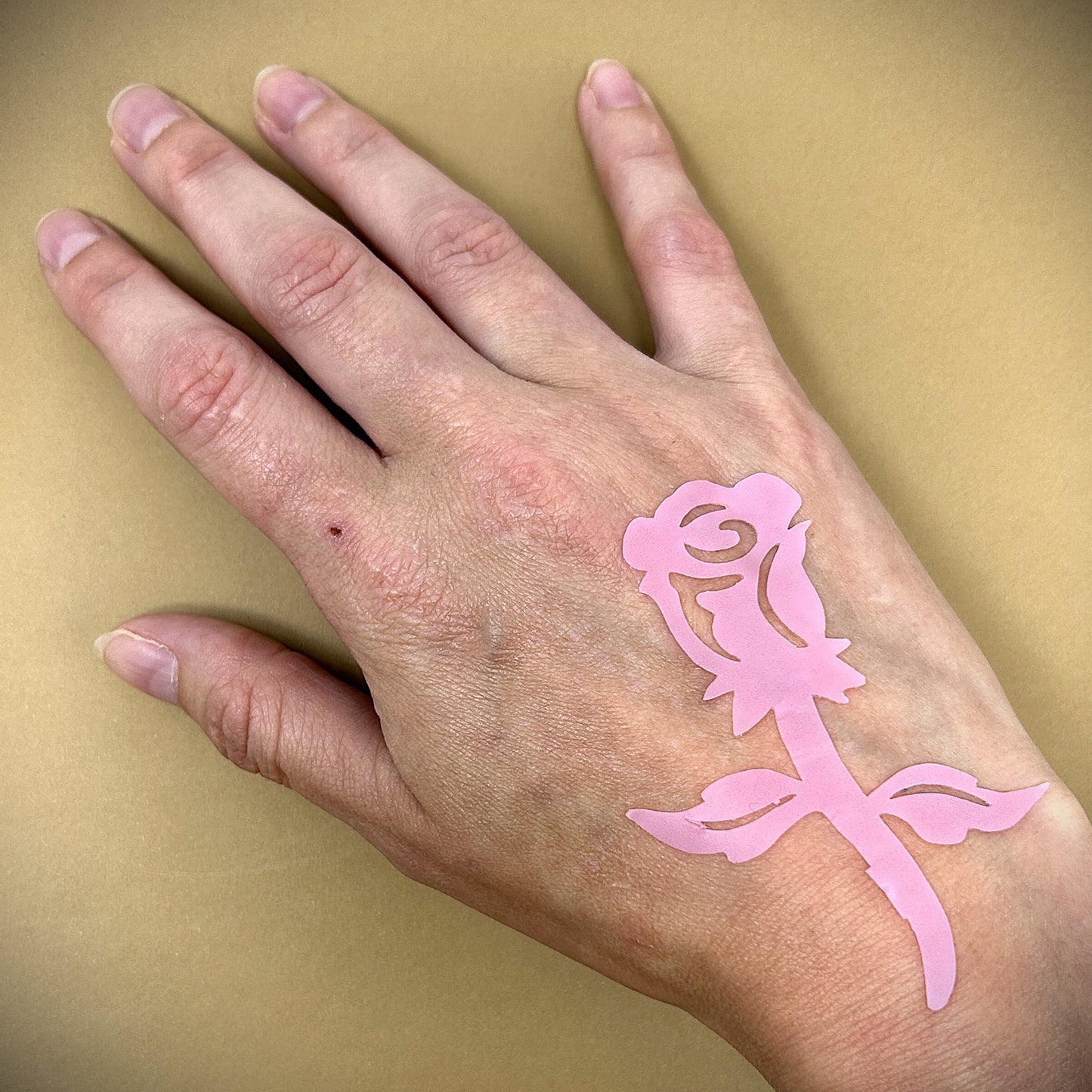 Tanning Sticker Rose Cutout