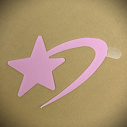 Tanning Sticker Shooting Star With Tail Cutout