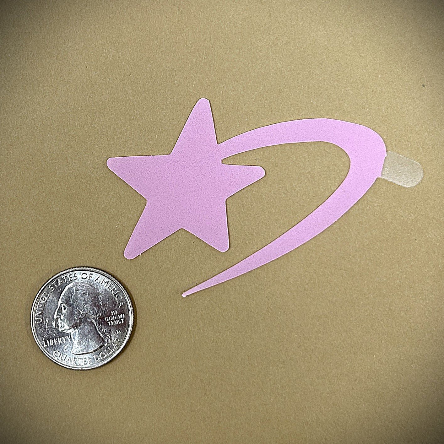 Tanning Sticker Shooting Star With Tail Cutout