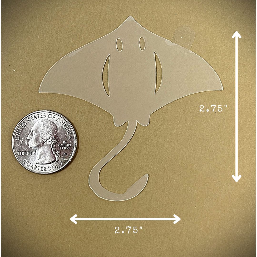 Tanning Sticker Manta Ray Cutout